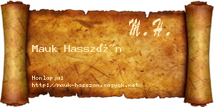 Mauk Hasszán névjegykártya